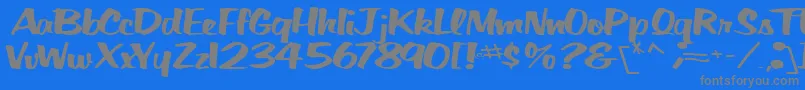 BigSkyRegularTtnorm Font – Gray Fonts on Blue Background