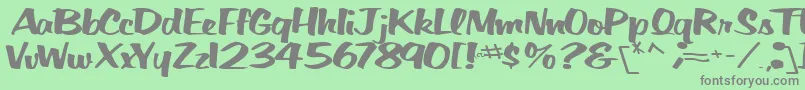 BigSkyRegularTtnorm Font – Gray Fonts on Green Background