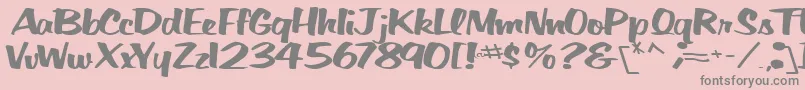 Saiba mais sobre a fonte BigSkyRegularTtnorm Fonte BigSkyRegularTtnorm – fontes cinzas em um fundo rosa