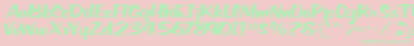 BigSkyRegularTtnorm Font – Green Fonts on Pink Background