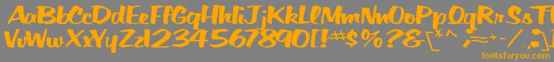 BigSkyRegularTtnorm Font – Orange Fonts on Gray Background