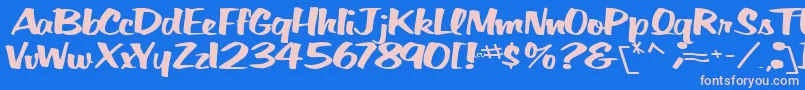 BigSkyRegularTtnorm Font – Pink Fonts on Blue Background