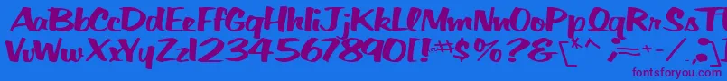 BigSkyRegularTtnorm Font – Purple Fonts on Blue Background