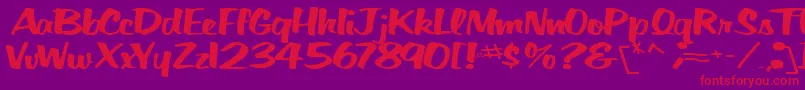 BigSkyRegularTtnorm Font – Red Fonts on Purple Background