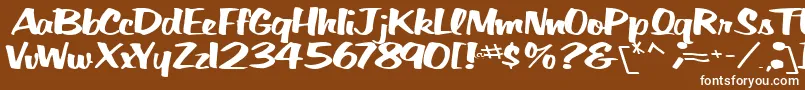 BigSkyRegularTtnorm Font – White Fonts on Brown Background