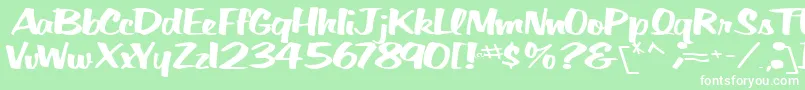 BigSkyRegularTtnorm Font – White Fonts on Green Background