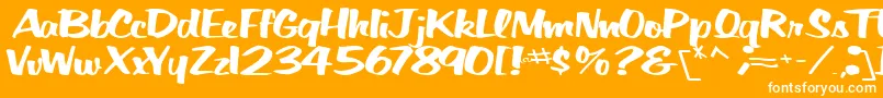 フォントBigSkyRegularTtnorm – オレンジの背景に白い文字