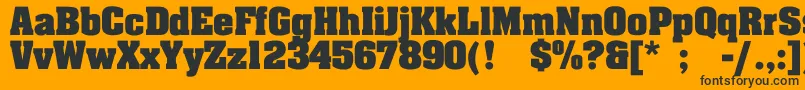 Шрифт JohnnyBold – чёрные шрифты на оранжевом фоне