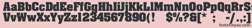 フォントJohnnyBold – ピンクの背景に黒い文字