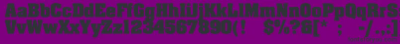 JohnnyBold-Schriftart – Schwarze Schriften auf violettem Hintergrund