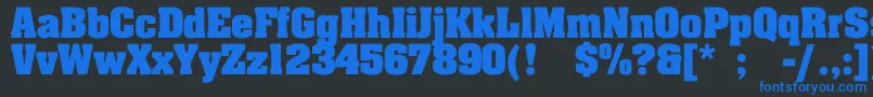 JohnnyBold Font – Blue Fonts on Black Background