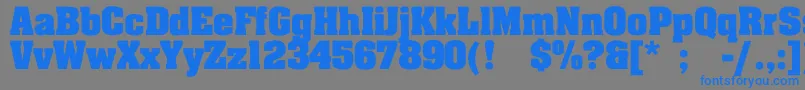 JohnnyBold-fontti – siniset fontit harmaalla taustalla