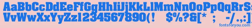 Шрифт JohnnyBold – синие шрифты на розовом фоне