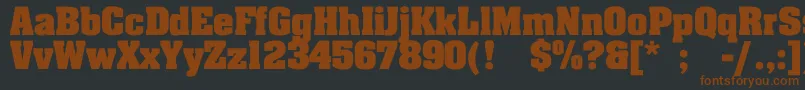 JohnnyBold-fontti – ruskeat fontit mustalla taustalla
