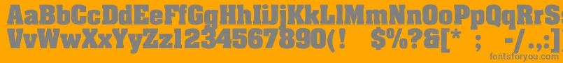 フォントJohnnyBold – オレンジの背景に灰色の文字