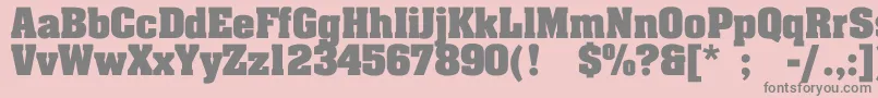 JohnnyBold Font – Gray Fonts on Pink Background