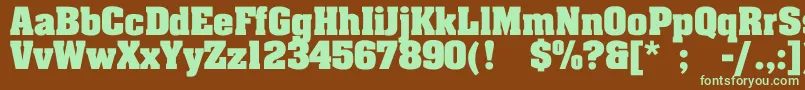 JohnnyBold Font – Green Fonts on Brown Background