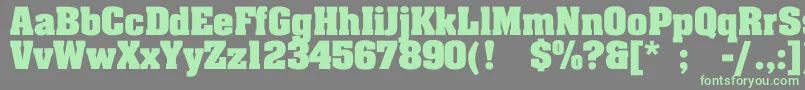 Шрифт JohnnyBold – зелёные шрифты на сером фоне