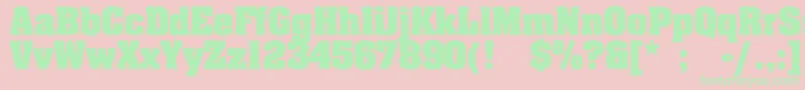 JohnnyBold-fontti – vihreät fontit vaaleanpunaisella taustalla
