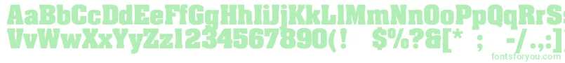 JohnnyBold-fontti – vihreät fontit valkoisella taustalla