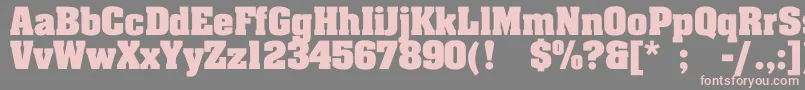 フォントJohnnyBold – 灰色の背景にピンクのフォント
