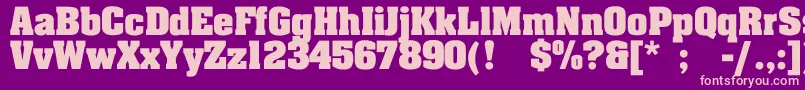 JohnnyBold-fontti – vaaleanpunaiset fontit violetilla taustalla