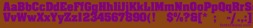 JohnnyBold-fontti – violetit fontit ruskealla taustalla