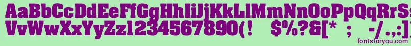 JohnnyBold-fontti – violetit fontit vihreällä taustalla