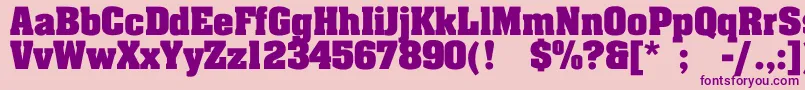 JohnnyBold-fontti – violetit fontit vaaleanpunaisella taustalla