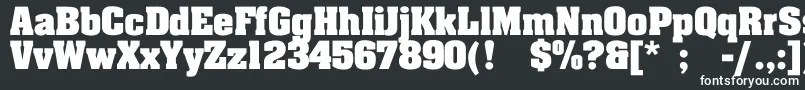 JohnnyBold-fontti – valkoiset fontit mustalla taustalla