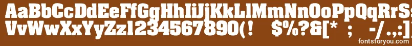 フォントJohnnyBold – 茶色の背景に白い文字
