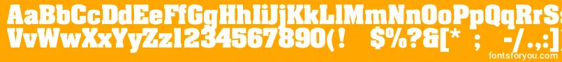 フォントJohnnyBold – オレンジの背景に白い文字