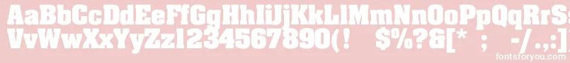 フォントJohnnyBold – ピンクの背景に白い文字