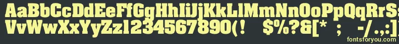 JohnnyBold Font – Yellow Fonts on Black Background