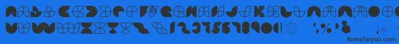 HemisphereGrf Font – Black Fonts on Blue Background