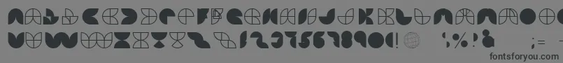 フォントHemisphereGrf – 黒い文字の灰色の背景