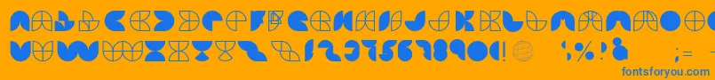 HemisphereGrf Font – Blue Fonts on Orange Background