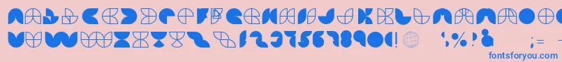 HemisphereGrf Font – Blue Fonts on Pink Background