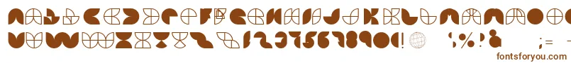 HemisphereGrf-Schriftart – Braune Schriften auf weißem Hintergrund