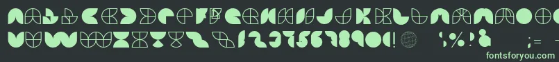 HemisphereGrf Font – Green Fonts on Black Background