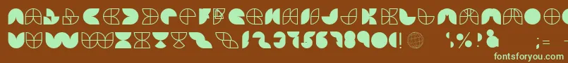 HemisphereGrf-fontti – vihreät fontit ruskealla taustalla