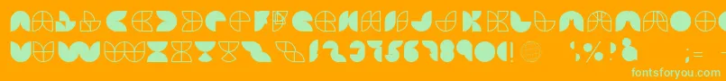 HemisphereGrf Font – Green Fonts on Orange Background