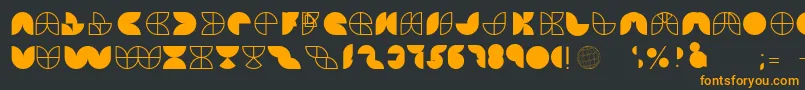 HemisphereGrf Font – Orange Fonts on Black Background