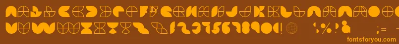 HemisphereGrf Font – Orange Fonts on Brown Background