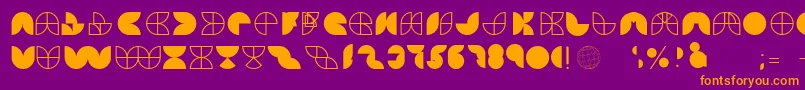 HemisphereGrf Font – Orange Fonts on Purple Background