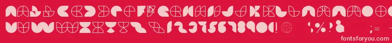 HemisphereGrf Font – Pink Fonts on Red Background