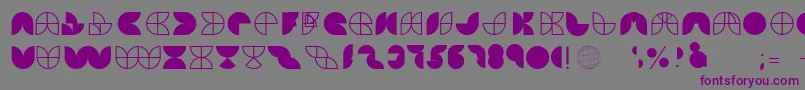 Шрифт HemisphereGrf – фиолетовые шрифты на сером фоне