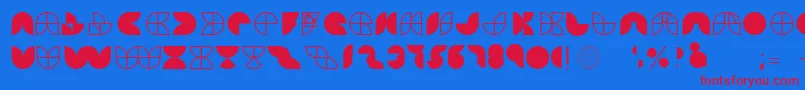 HemisphereGrf Font – Red Fonts on Blue Background