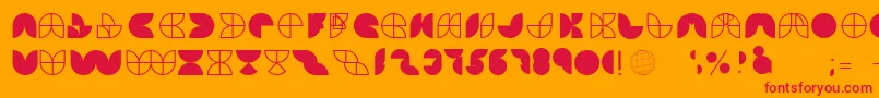 HemisphereGrf Font – Red Fonts on Orange Background