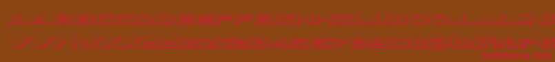 Шрифт Outrider3D – красные шрифты на коричневом фоне